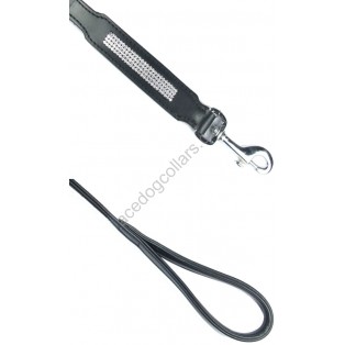 COMFY Leather Lead with a PADDED leather handle - length 110 cm (44")